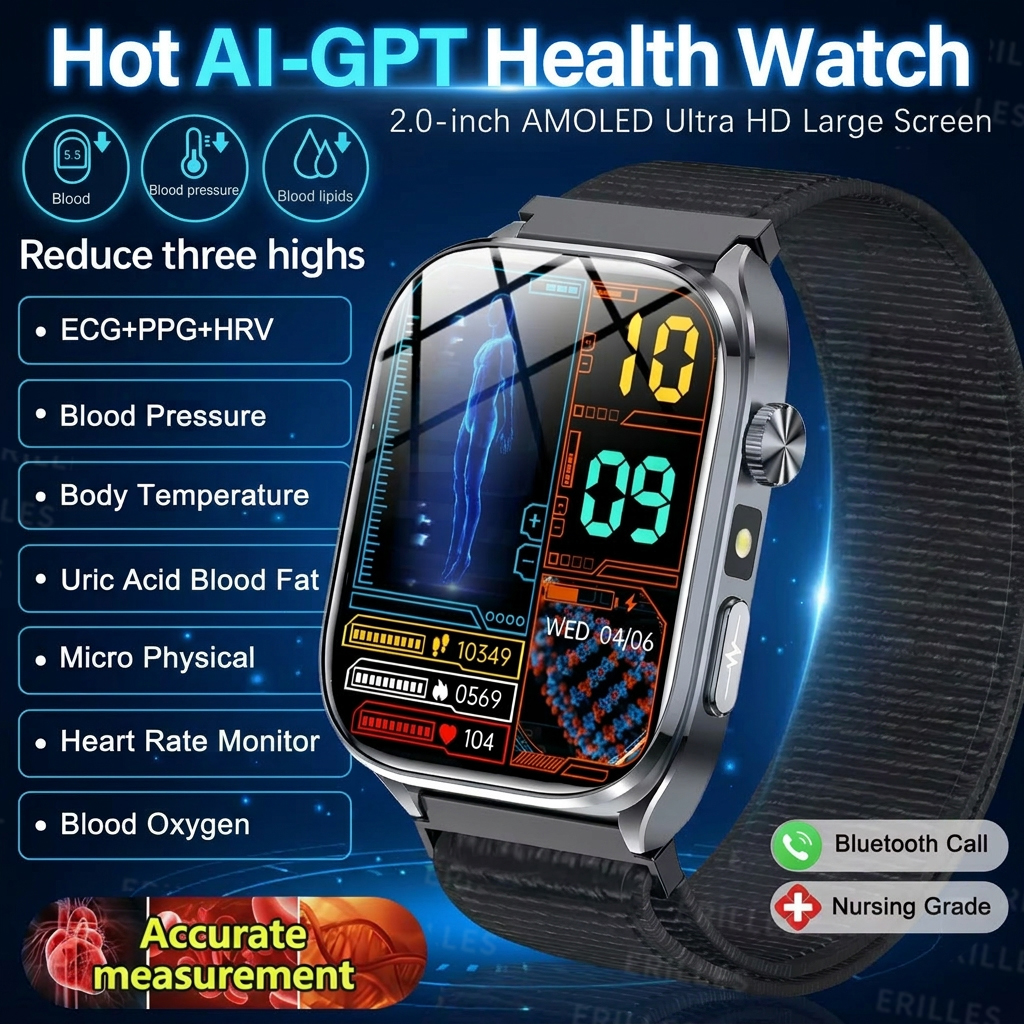 Fall Detection Watch - 2026 Latest Al-GPT Health Smart Watch