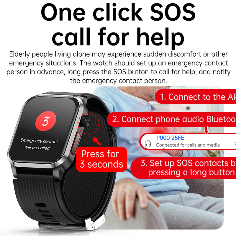 P300pro BT Call Air Pump Airba - đánh giá và giá Fall Detection Watch