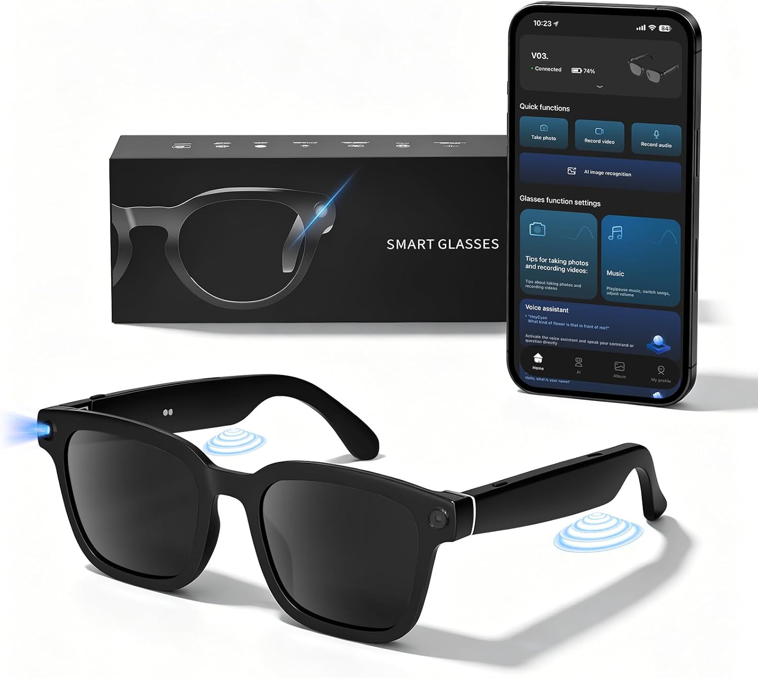 HD Camera Bluetooth Smart Glas - đánh giá và giá Smart Glasses Lens