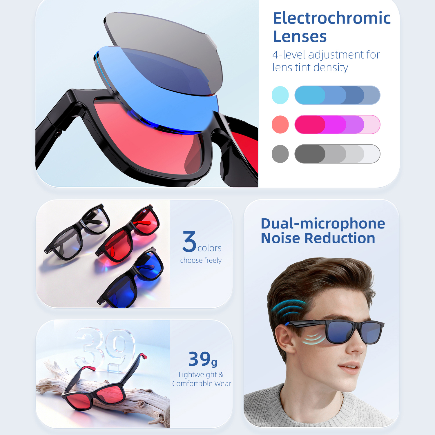 New AI Audio Glasses Electroch - đánh giá và giá Smart Glasses Lens