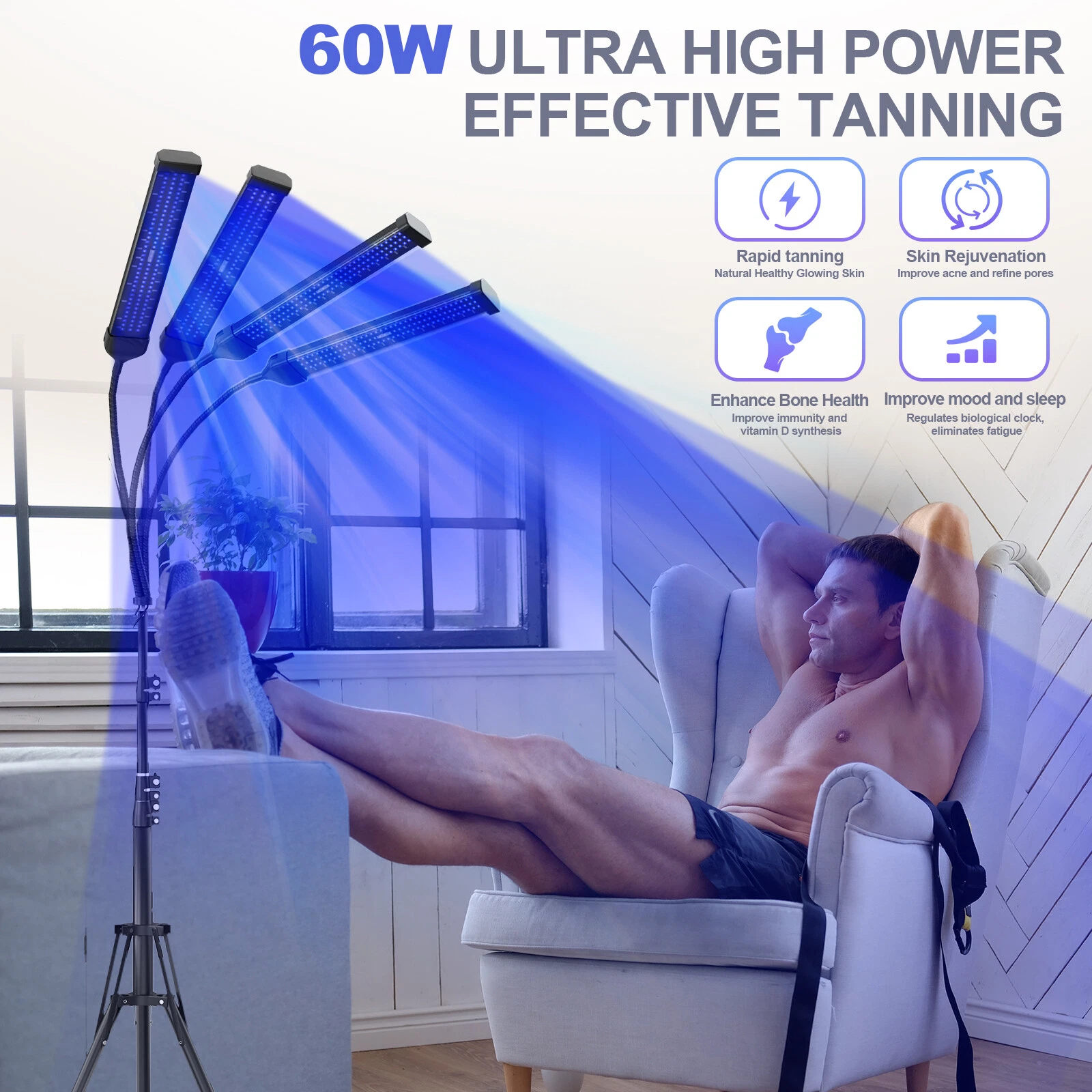 UV Tanning Lamp for Face & Bod - đánh giá và giá Light Therapy Glasses