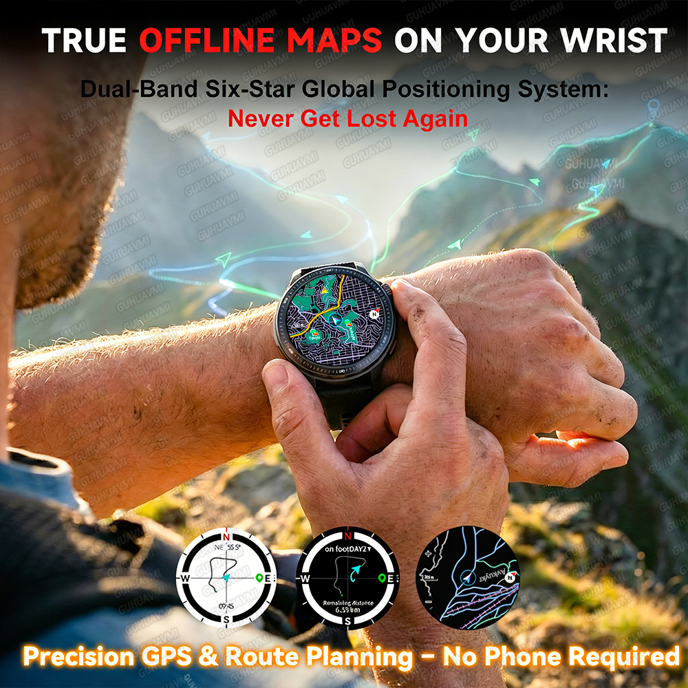 NEW 4G Memory GPS Offline Map  - đánh giá và giá Fall Detection Watch