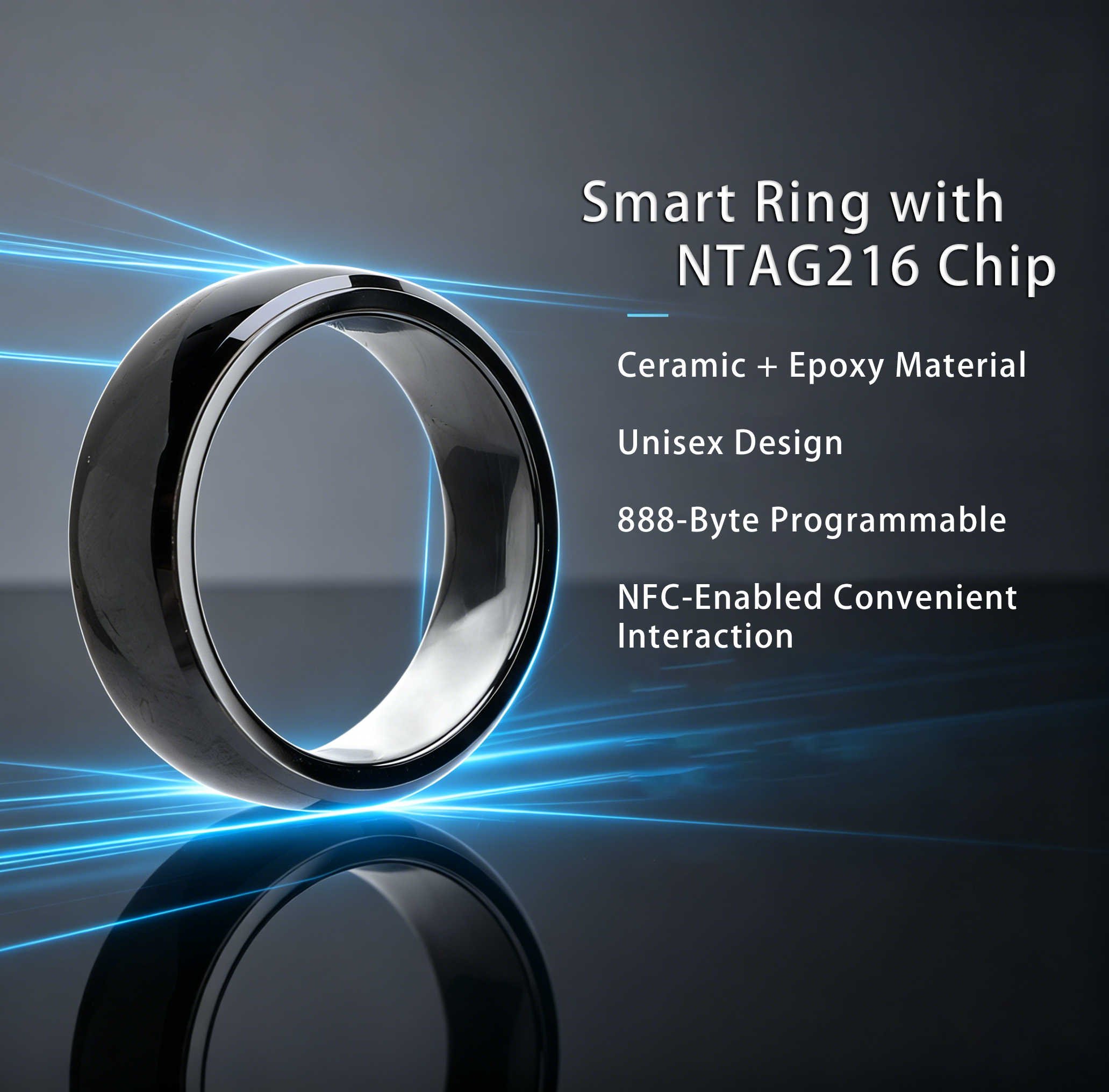 Ntag216 NFC Full Ceramic Smart - đánh giá và giá Smart Ring Nfc Pay