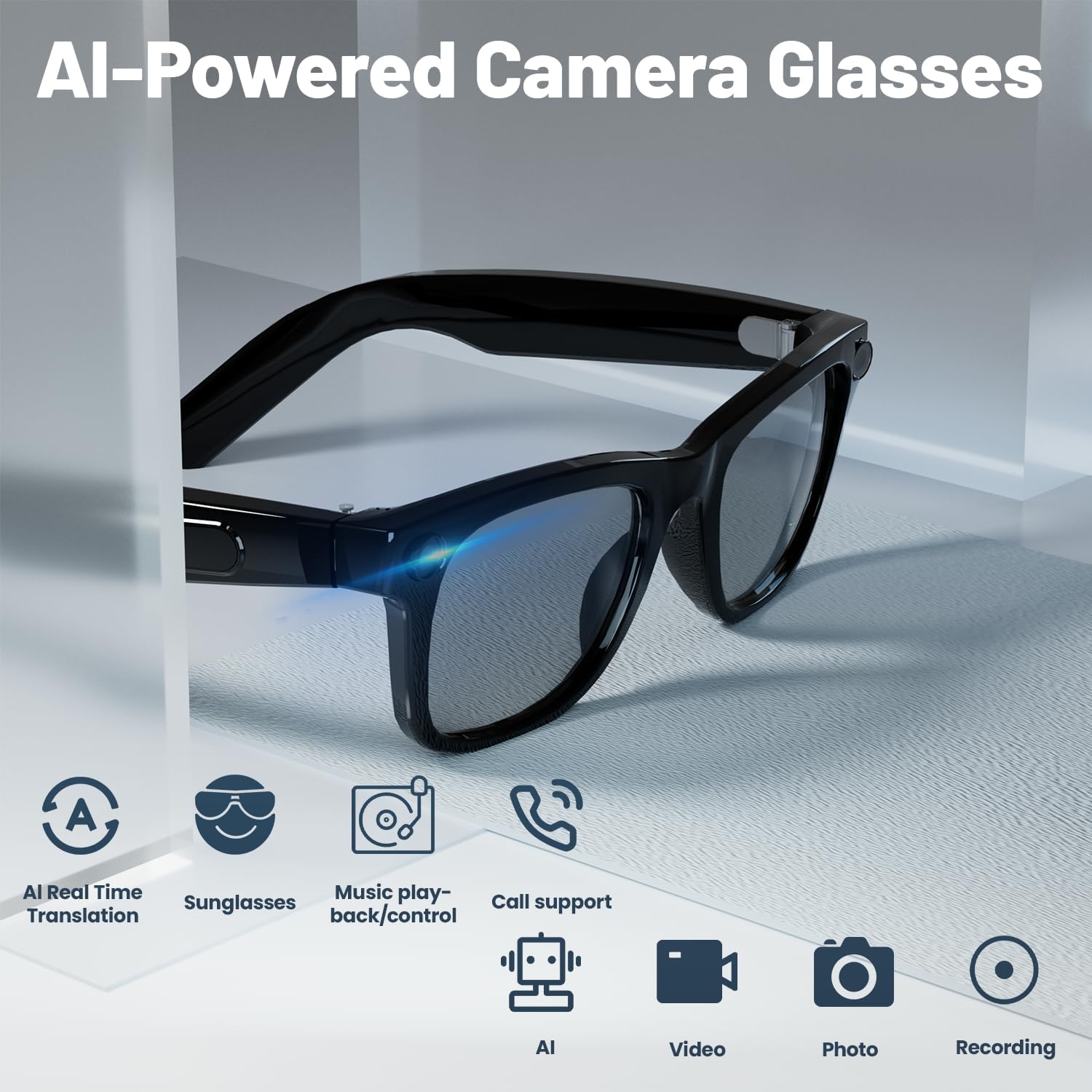 8MP AI Smart Glasses: 1080P Vi - đánh giá và giá Smart Glasses Lens