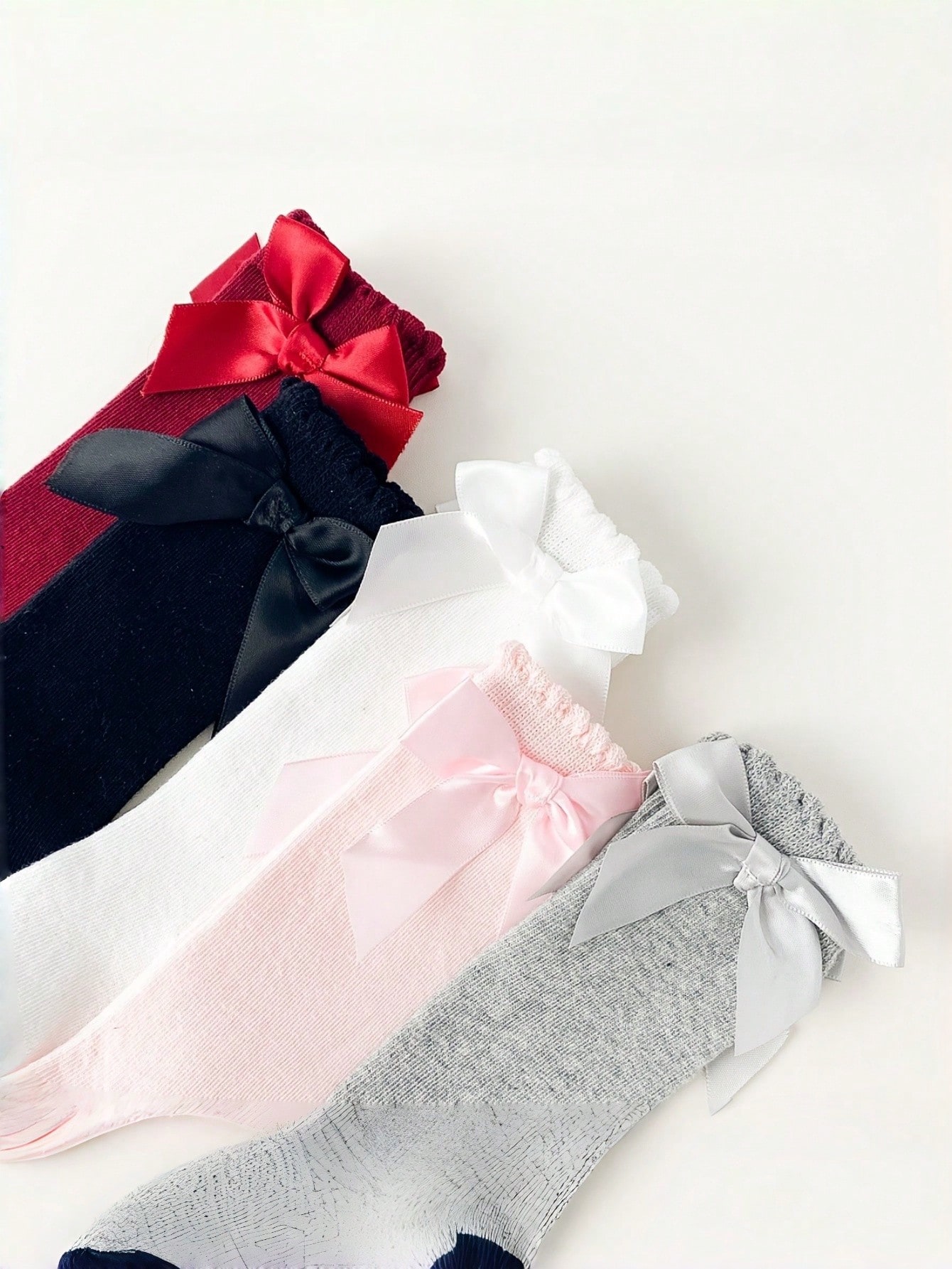 1/5 Pairs Baby Girls Bow Knee  - đánh giá và giá Baby Sock Oximeter