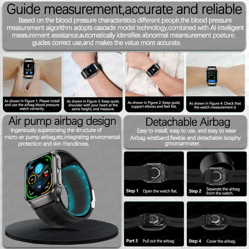 2026New Air Pump Airbag True B - đánh giá và giá Fall Detection Watch